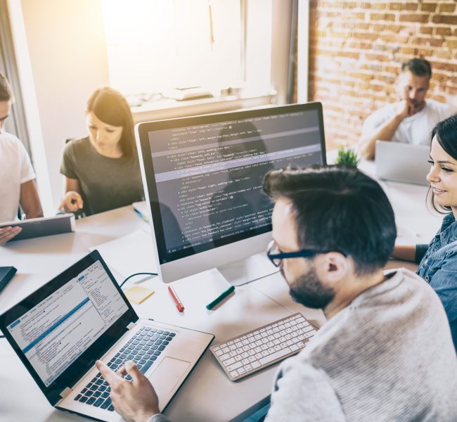 Developing,Programming,And,Coding,Technologies.,Website,Design.,Programmer,Working,In